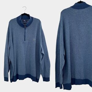 Vineyard Vines Men's Blue Cotton Wool Quarter Zip Sweater Knit 4XL T Tall